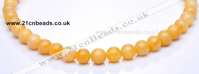 CYJ05 12mm round 16 inches yellow jade gemstone beads Wholesale