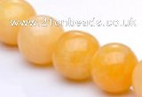 CYJ08 18mm round 16 inches yellow jade gemstone beads Wholesale