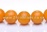 CYJ09 16 inches 4mm round yellow jade gemstone beads Wholesale