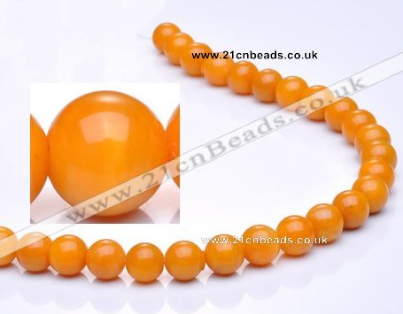 CYJ09 16 inches 4mm round yellow jade gemstone beads Wholesale