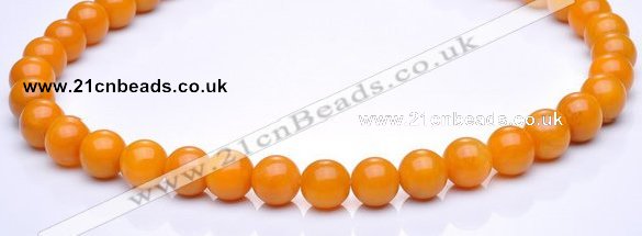 CYJ11 16 inches 8mm round yellow jade gemstone beads Wholesale