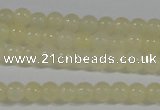 CYJ159 15.5 inches 4mm round yellow jade beads wholesale