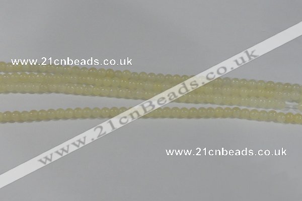 CYJ159 15.5 inches 4mm round yellow jade beads wholesale