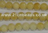 CYJ161 15.5 inches 8mm round yellow jade beads wholesale