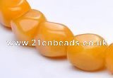 CYJ18 10*14mm irregular yellow jade gemstone beads Wholesale