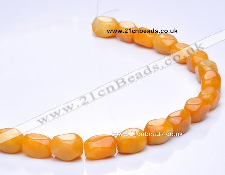 CYJ18 10*14mm irregular yellow jade gemstone beads Wholesale