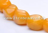 CYJ19 13*18mm irregular yellow jade gemstone beads Wholesale