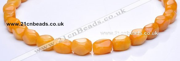 CYJ19 13*18mm irregular yellow jade gemstone beads Wholesale