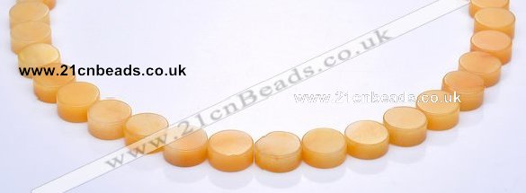 CYJ20 16 inches 12mm coin yellow jade gemstone beads Wholesale