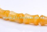 CYJ21 9*13mm bone shape yellow jade gemstone beads Wholesale