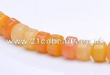 CYJ25 5*6mm rondelle yellow jade gemstone beads Wholesale