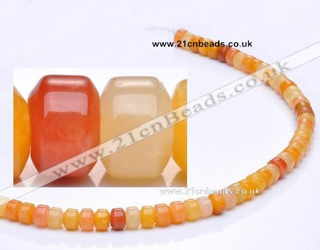 CYJ25 5*6mm rondelle yellow jade gemstone beads Wholesale