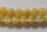 CYJ252 15.5 inches 8mm round yellow jade beads wholesale