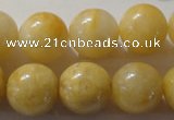 CYJ256 15.5 inches 16mm round yellow jade beads wholesale