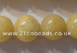CYJ257 15.5 inches 18mm round yellow jade beads wholesale