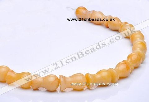 CYJ26 12*20mm lamp shape yellow jade gemstone beads Wholesale