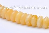 CYJ29 16 inch 4*8mm roundel yellow jade gemstone beads Wholesale