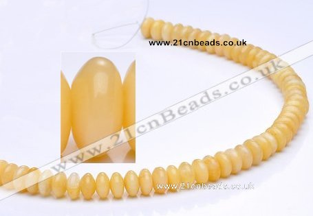 CYJ29 16 inch 4*8mm roundel yellow jade gemstone beads Wholesale