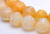 CYJ30 12*12mm pumpkin shape yellow jade gemstone beads Wholesale