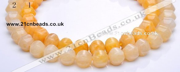 CYJ30 12*12mm pumpkin shape yellow jade gemstone beads Wholesale