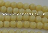 CYJ301 15.5 inches 6mm round yellow jade beads wholesale