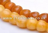 CYJ32 8*8mm bread shape yellow jade gemstone beads Wholesale