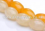 CYJ33 16 inches 8*12mm rice yellow jade gemstone beads Wholesale