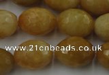 CYJ335 15.5 inches 16*20mm faceted rice yellow jade beads wholesale