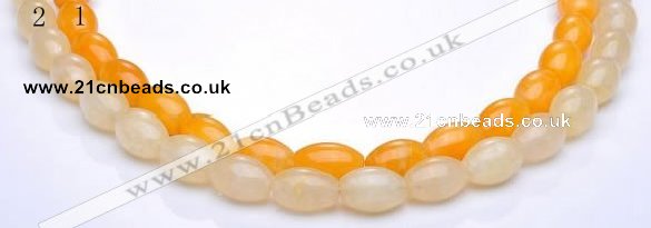 CYJ34 16 inch 10*14mm rice yellow jade gemstone beads Wholesale