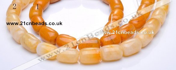 CYJ36 10*14mm egg-shaped yellow jade gemstone beads Wholesale