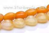 CYJ38 16 inch 14*14mm heart yellow jade gemstone beads Wholesale