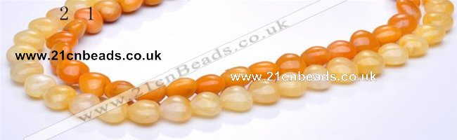 CYJ39 16 inch 20*20mm heart yellow jade gemstone beads Wholesale