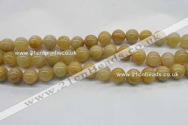 CYJ403 15.5 inches 10mm round yellow jade gemstone beads