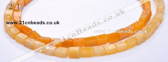 CYJ41 16 inch 5*7mm cuboid yellow jade gemstone beads Wholesale