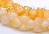 CYJ42 16 inch 9*12mm dumbbell-shaped yellow jade gemstone beads