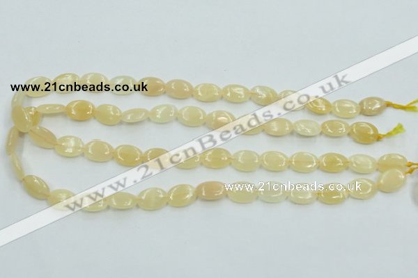 CYJ60 15.5 inches 10*14mm oval yellow jade gemstone beads wholesale