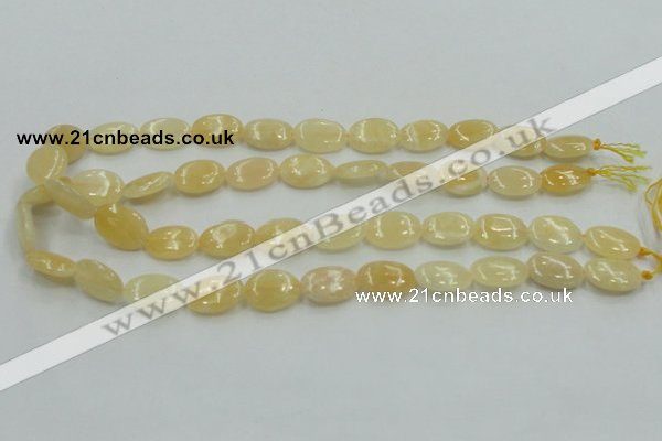 CYJ61 15.5 inches 13*18mm oval yellow jade gemstone beads wholesale