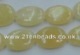 CYJ62 15.5 inches 15*20mm oval yellow jade gemstone beads wholesale