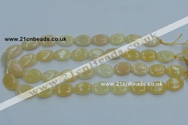 CYJ62 15.5 inches 15*20mm oval yellow jade gemstone beads wholesale