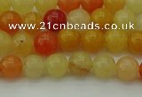 CYJ620 15.5 inches 4mm round yellow jade beads wholesale