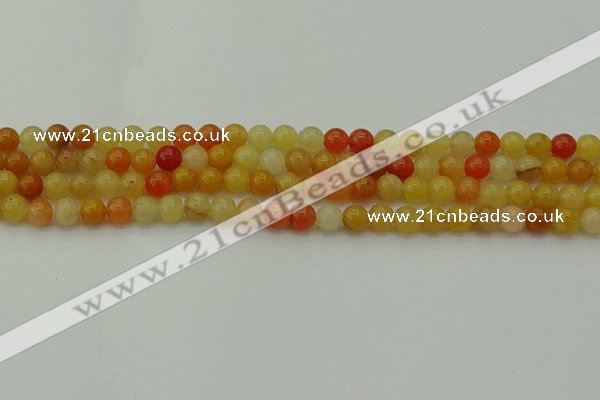 CYJ620 15.5 inches 4mm round yellow jade beads wholesale