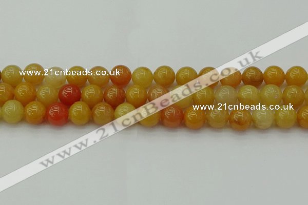 CYJ624 15.5 inches 12mm round yellow jade beads wholesale