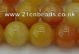 CYJ625 15.5 inches 14mm round yellow jade beads wholesale