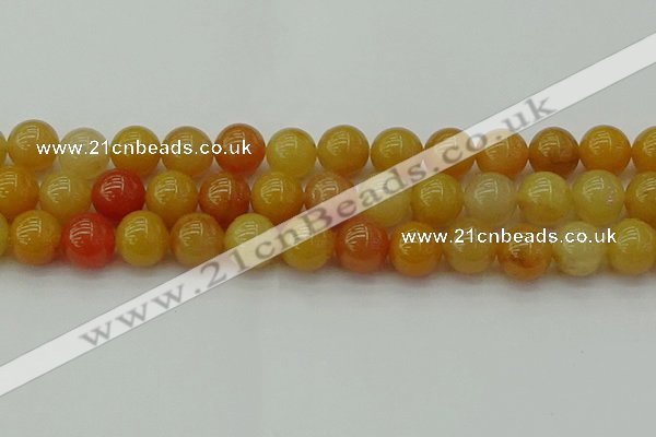 CYJ625 15.5 inches 14mm round yellow jade beads wholesale