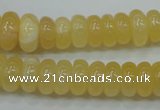 CYJ65 15.5 inches 6*12mm rondelle yellow jade beads wholesale