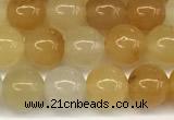 CYJ656 15 inches 6mm round yellow jade beads