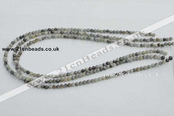 CYQ01 15.5 inches 4mm round natural pyrite quartz beads wholesale