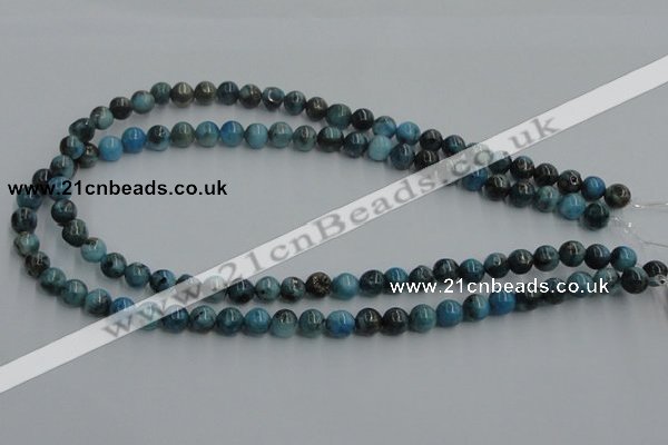 CYQ52 15.5 inches 8mm round dyed pyrite quartz beads wholesale