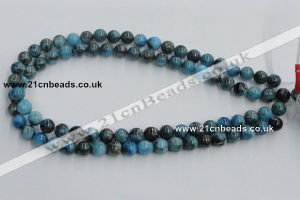 CYQ53 15.5 inches 10mm round dyed pyrite quartz beads wholesale