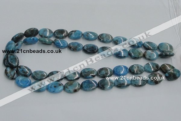 CYQ55 15.5 inches 13*18mm oval dyed pyrite quartz beads wholesale